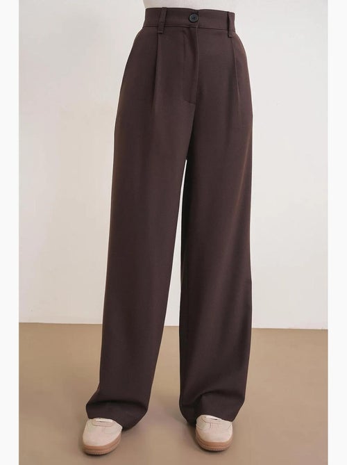 Palazzo-broek met hoge taille en zakken mixray - Kiabi Palazzo-broek met hoge taille en zakken mixray - Kiabi