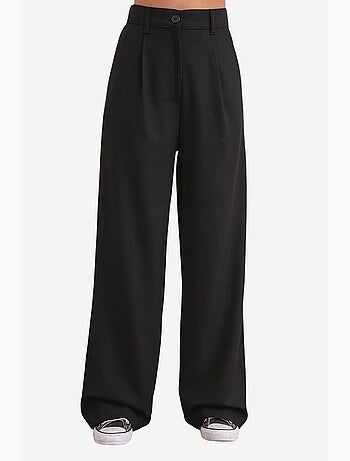 Palazzo-broek met hoge taille en zakken mixray