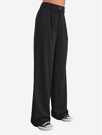 Palazzo-broek met hoge taille en zakken mixray