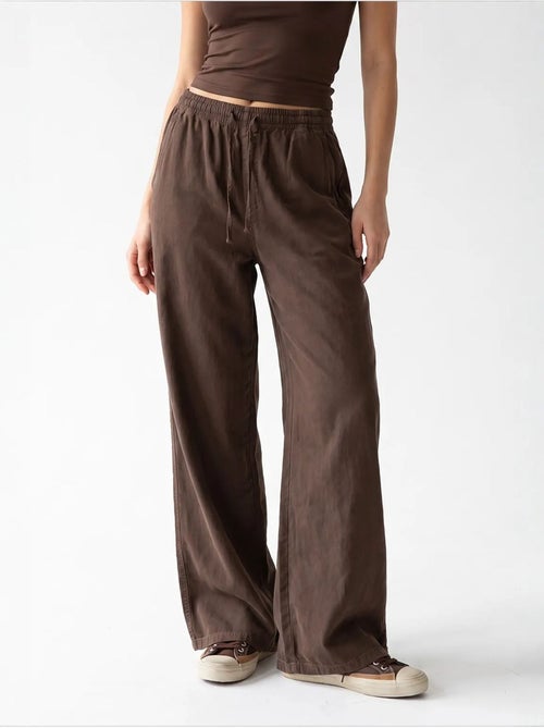 Palazzo-broek met wijde pijp van tencel mixray - Kiabi Palazzo-broek met wijde pijp van tencel mixray - Kiabi
