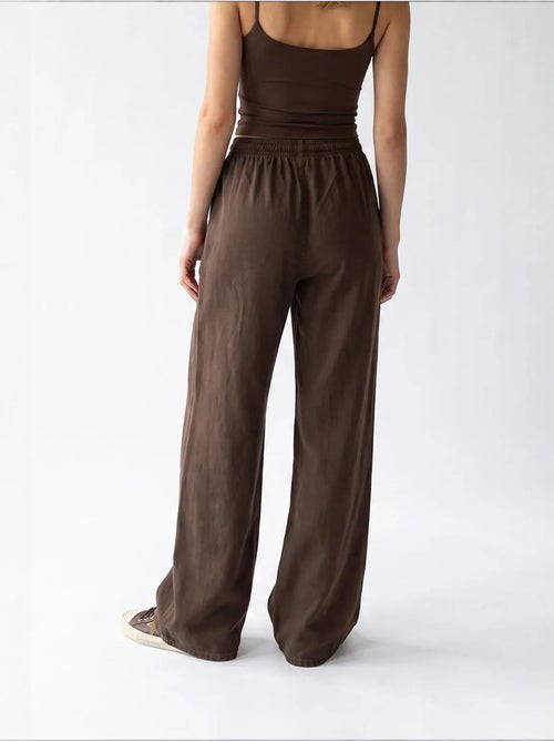 Palazzo-broek met wijde pijp van tencel mixray - Kiabi Palazzo-broek met wijde pijp van tencel mixray - Kiabi