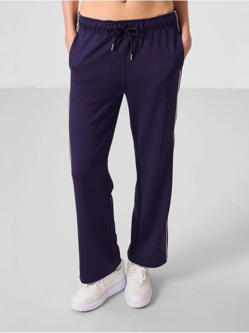 Palazzo-broek met wijde pijpen tommy Auberginepaars - Kiabi