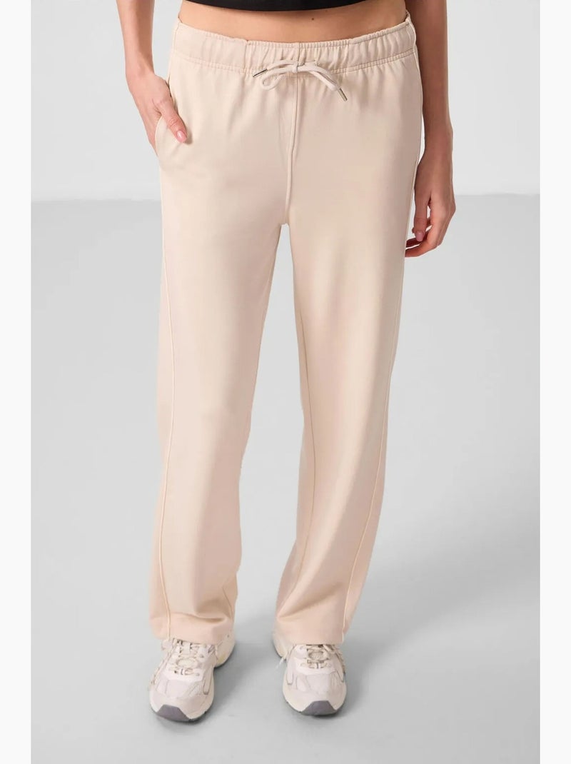 Palazzo-broek met wijde pijpen tommy Klei-beige - Kiabi