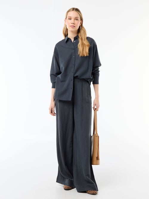 Palazzo broek van linnenmix - Kiabi Palazzo broek van linnenmix - Kiabi