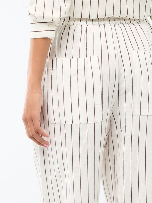 Palazzo broek van linnenmix - Kiabi Palazzo broek van linnenmix - Kiabi