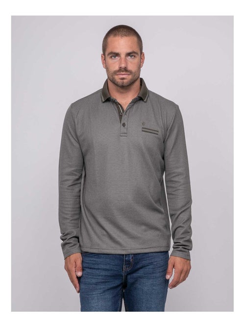 Palypso jacquard gebreide poloshirt - Kiabi