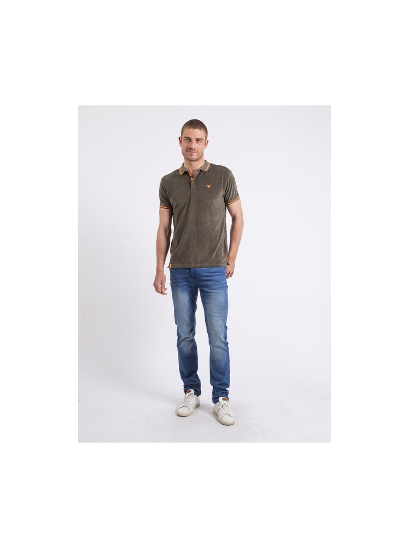Pamedi poloshirt met korte mouwen Kaki - Kiabi