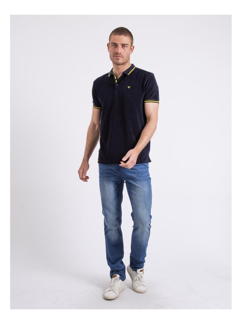 Pamedi poloshirt met korte mouwen Marineblauw - Kiabi