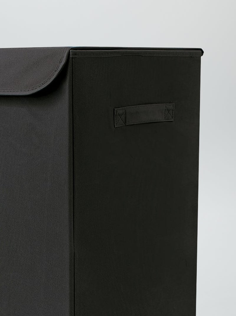 Panier à linge pliable intissé noir - Kiabi