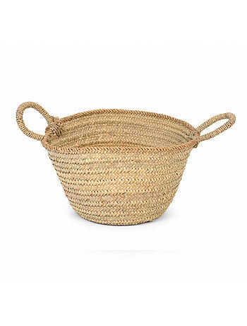 Panier bûche anse bord jute xl
