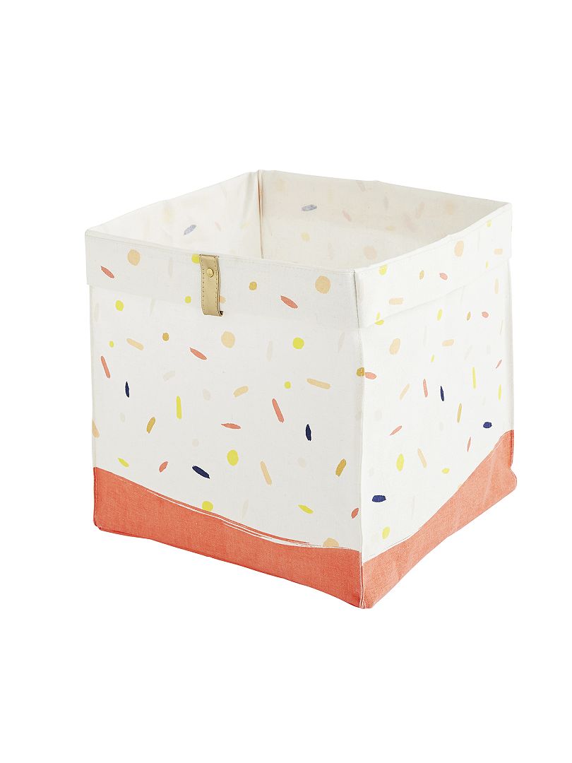 Panier carré souple blanc/confettis - Kiabi
