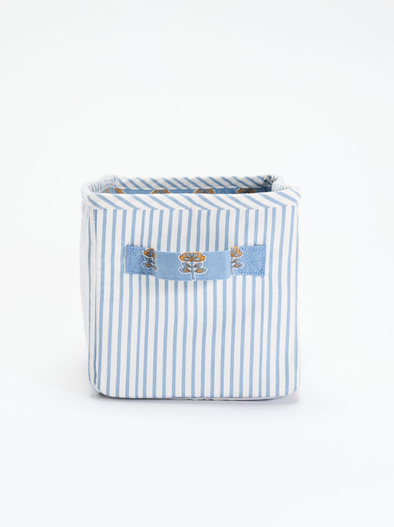 Panier de rangement en textile Blanc - Kiabi