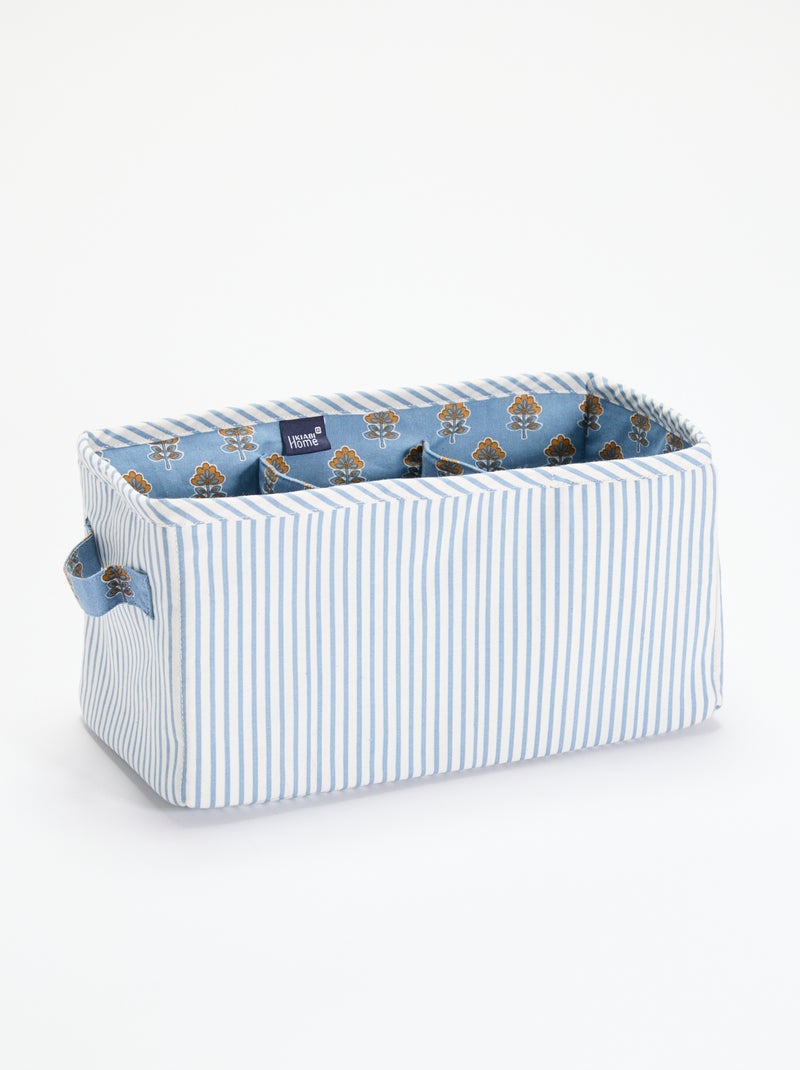 Panier de rangement en textile Blanc - Kiabi