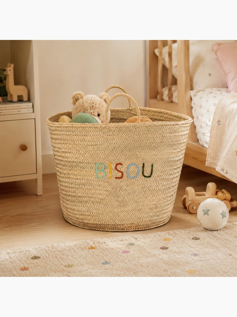 Panier de rangement multicoulor bisou Bois naturel - Kiabi