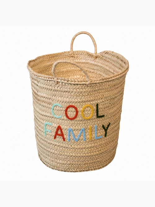 Panier de rangement tressé cool family - Kiabi Panier de rangement tressé cool family - Kiabi