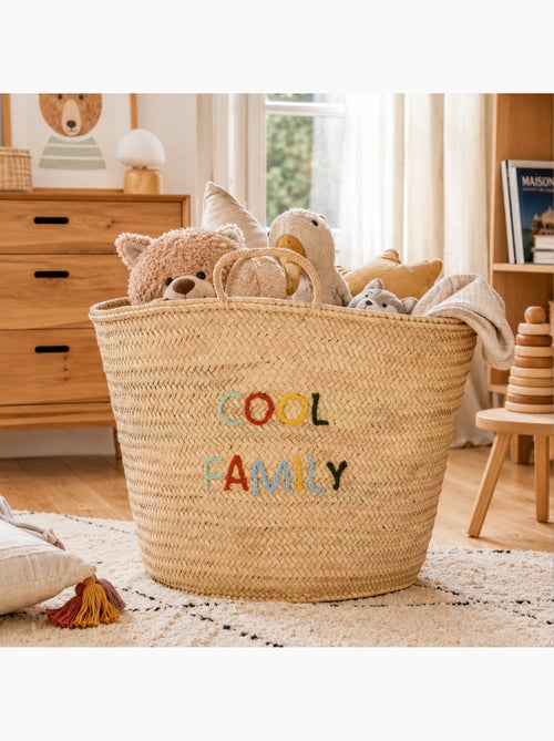 Panier de rangement tressé cool family - Kiabi Panier de rangement tressé cool family - Kiabi