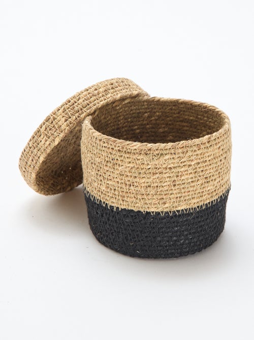 Panier rangement avec couvercle - Kiabi