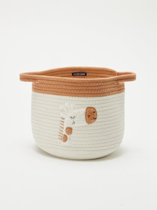 Panier rond en corde 'Girafe'