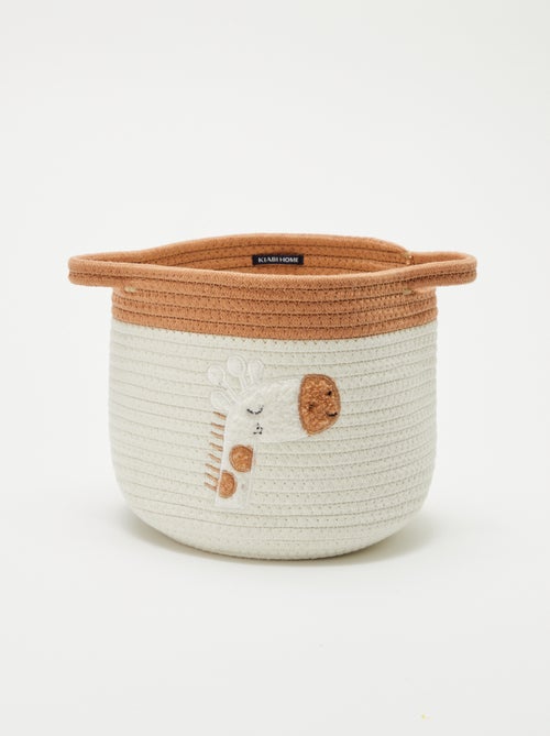 Panier rond en corde 'Girafe' - Kiabi