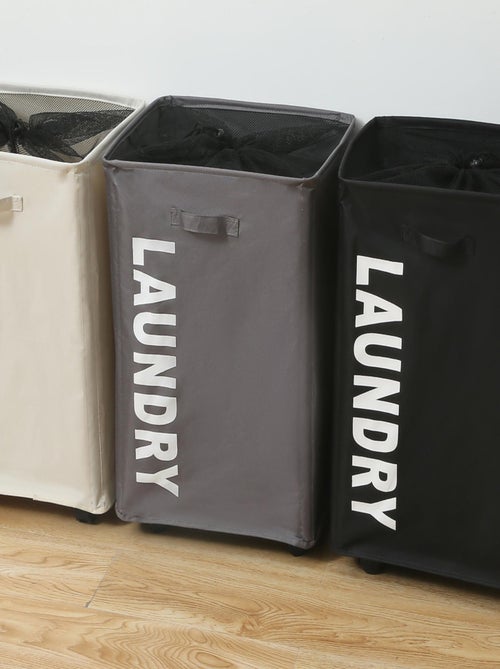 Paniers à linge polyester promo linge - Kiabi