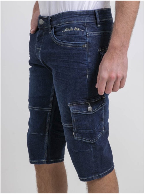 Pantacourt battle en jean bonacri dk blue - Kiabi