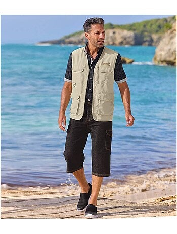 Pantacourt Détente Cargo en Denim - ATLAS FOR MEN