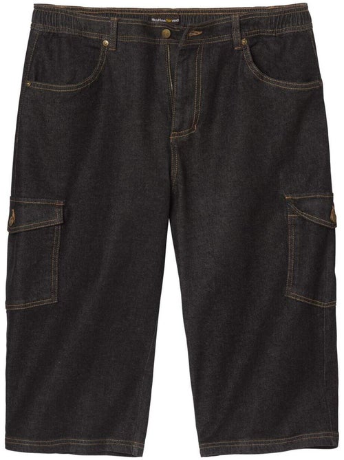 Pantacourt détente cargo en denim   - atlas for men - Kiabi