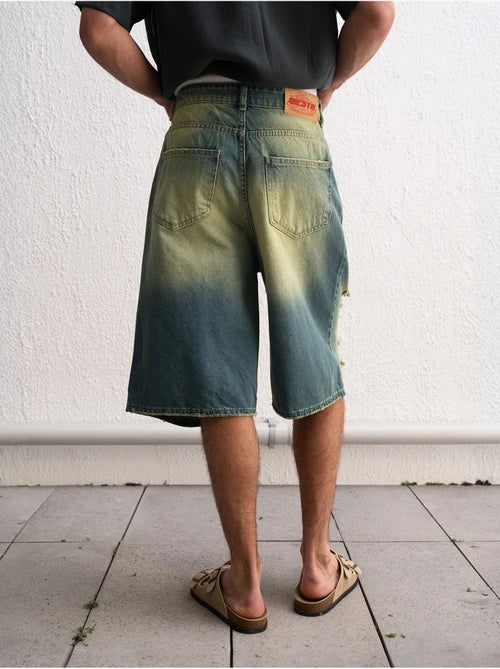 Pantacourt en denim détruit giesto - Kiabi Pantacourt en denim détruit giesto - Kiabi