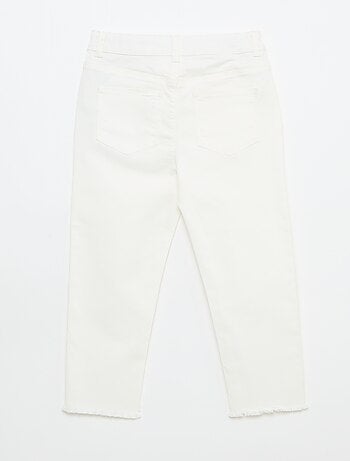 Pantacourt en jean avec franges