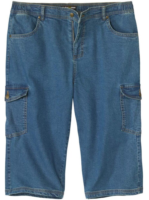 Pantacourt en jean stretch cargo   - atlas for men - Kiabi