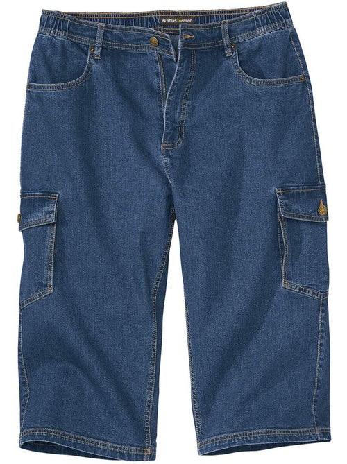 Pantacourt en Jean Stretch Cargo  - ATLAS FOR MEN - Kiabi