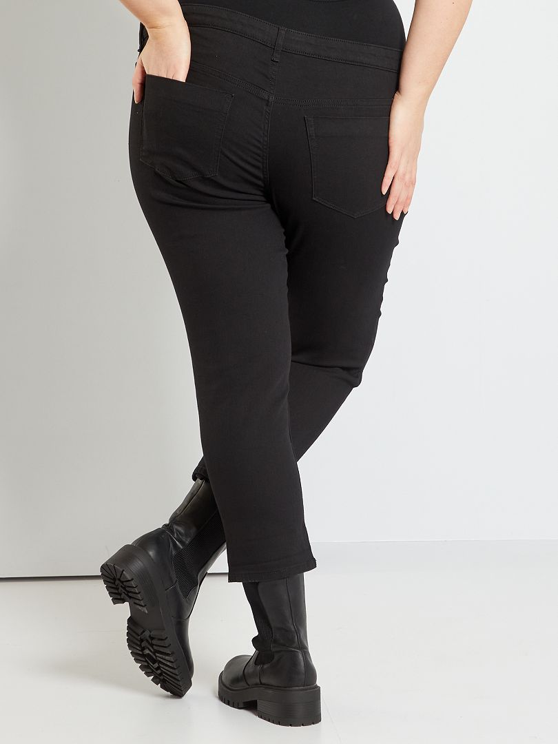 Jeans Skinny London Jeans à Ceinture Pyramidale - Taille 8 Noir Stretch - Occasion Très Bon état