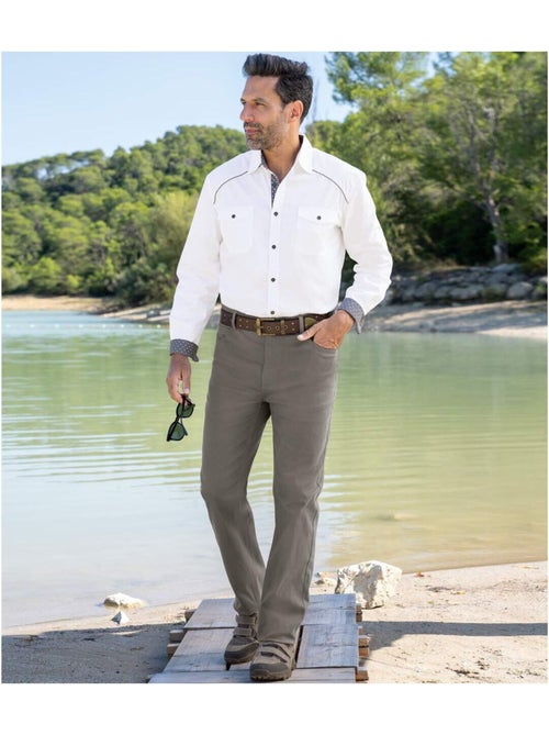 Pantalon 5 Poches Confort Stretch - ATLAS FOR MEN - Kiabi Pantalon 5 Poches Confort Stretch - ATLAS FOR MEN - Kiabi