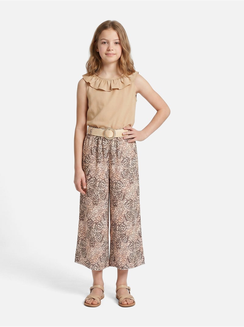 Pantalon à ardillon doré - Kids Star Marron - Kiabi