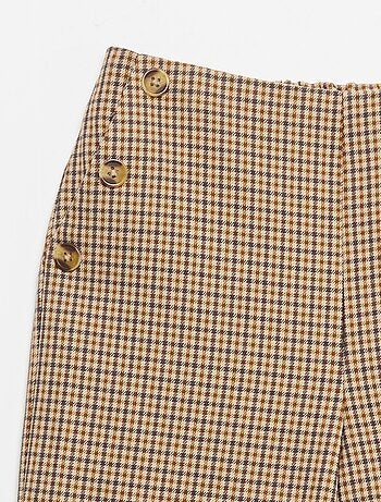 Pantalon à carreaux coupe large
