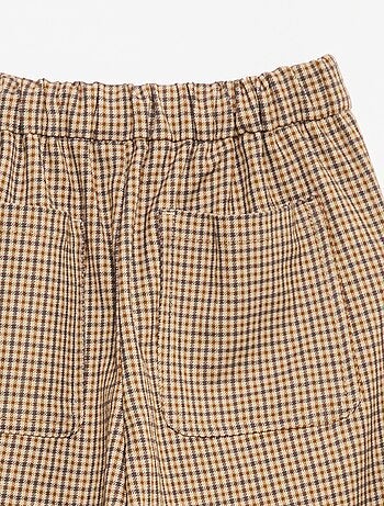 Pantalon à carreaux coupe large