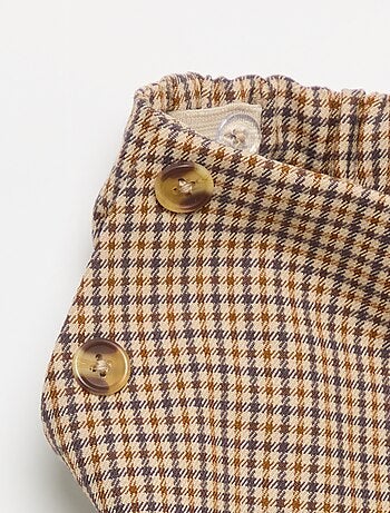 Pantalon à carreaux coupe large