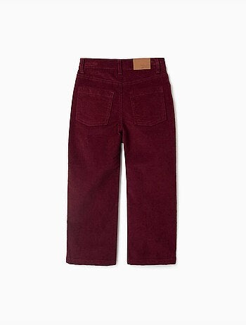 Pantalon à coupe droite en velours côtelé