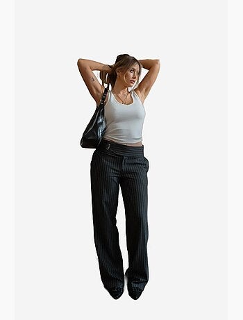 Pantalon à fines rayures jennifer hiccup