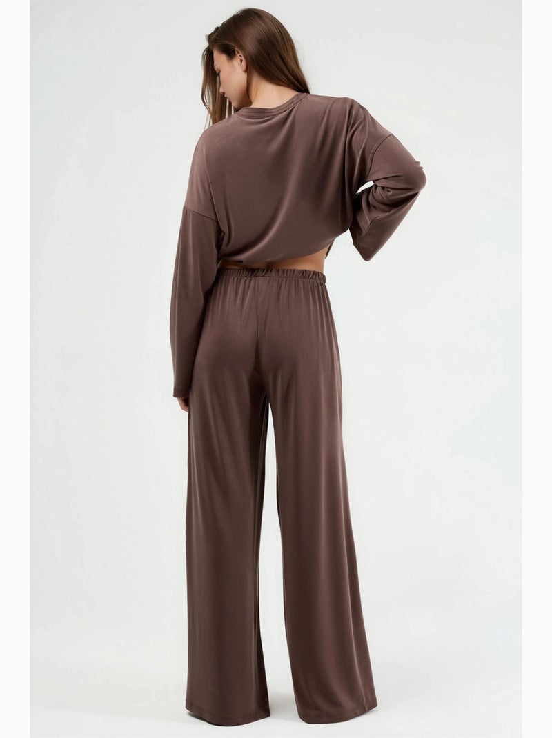 Pantalon à jambe droite à enfiler busem Marron clair - Kiabi