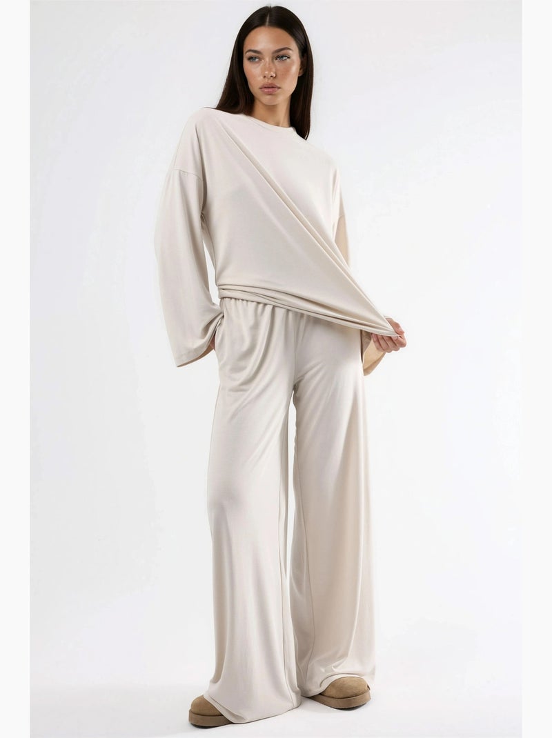 Pantalon à jambe droite à enfiler busem Sable - Kiabi