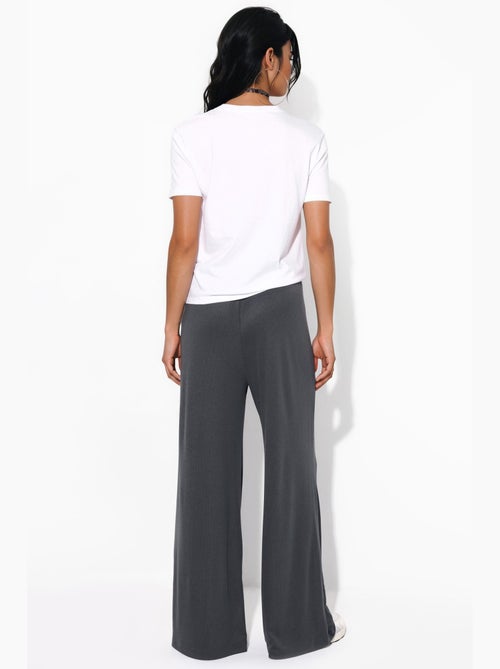 Pantalon à jambe large avec cordon de serrage busem - Kiabi