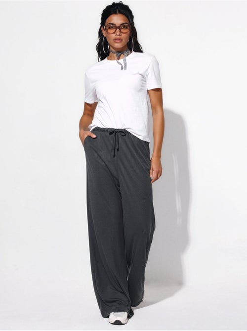 Pantalon à jambe large avec cordon de serrage busem - Kiabi