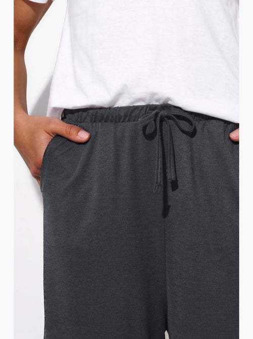 Pantalon à jambe large avec cordon de serrage busem - Kiabi