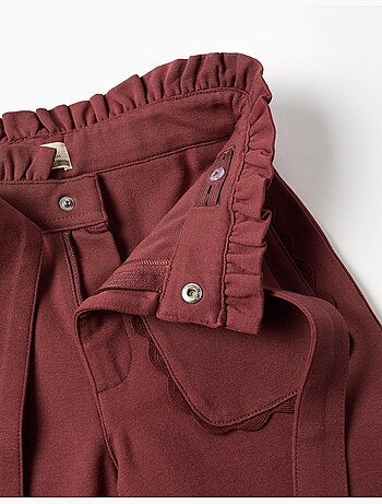 Pantalon à jambe large en maille milano avec ceinture