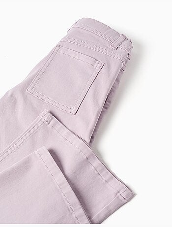Pantalon à jambe large en sergé avec quatre poches