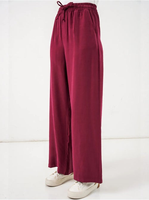 Pantalon à jambe large taille haute avec poche bdart - Kiabi Pantalon à jambe large taille haute avec poche bdart - Kiabi