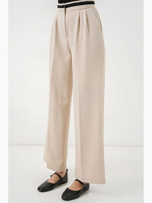 Pantalon à jambe large taille haute avec poches bdart - Kiabi