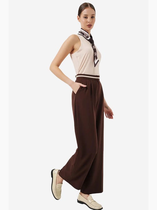 Pantalon à jambe large taille haute avec poches bdart - Kiabi