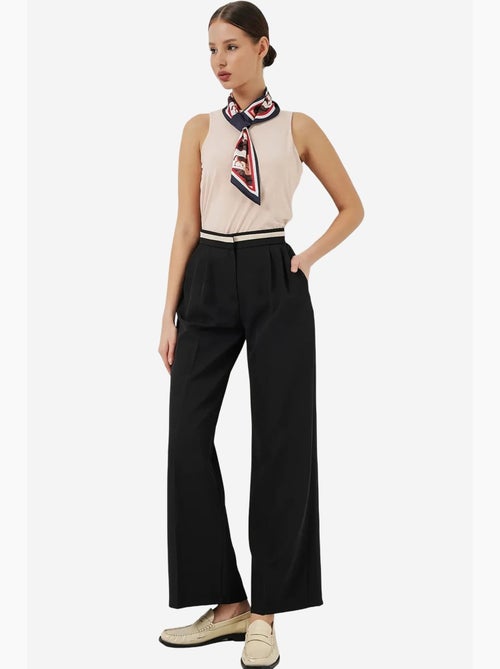 Pantalon à jambe large taille haute avec poches bdart - Kiabi